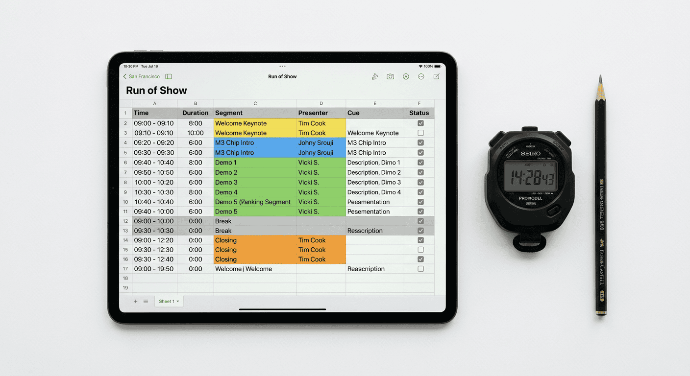 The Science of Stage Management: Programming the Pulse of the Show